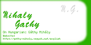 mihaly gathy business card