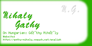 mihaly gathy business card